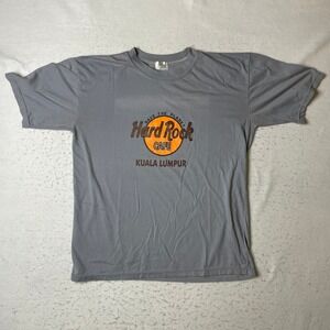Hard Rock Cafe Kuala Lumpur T Shirt Mens Large Grey Save The Planet Graphic Tee